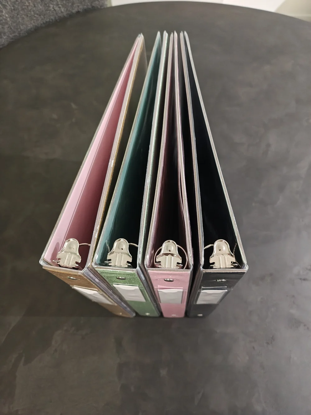 Glitter 3-Ring Binder Set - Black, Pink, Green, Gold - Brand New!!
